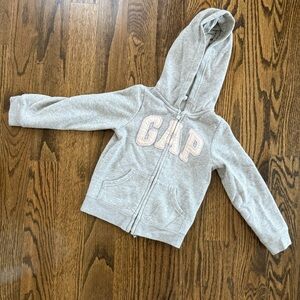 Girls GAP Kids Light Gray Zip-Up Hoodie